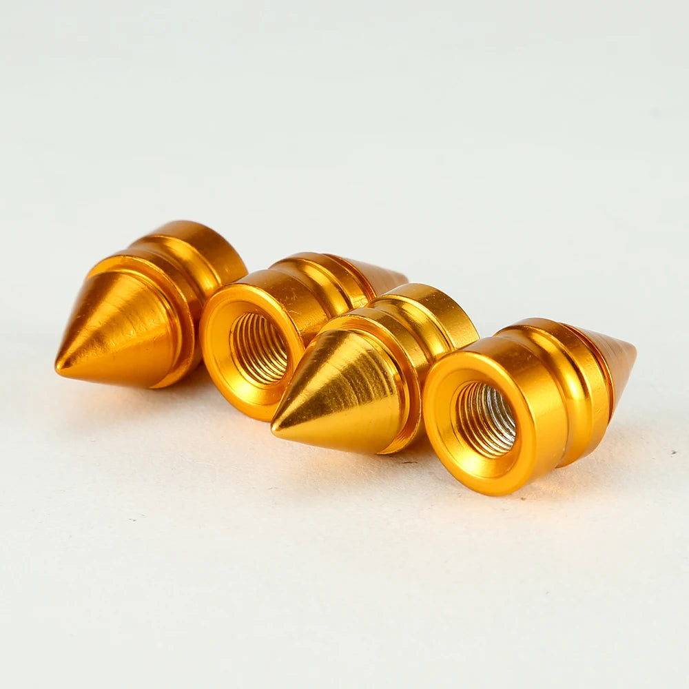 4pcs Car Tire Valve Cap Grenade Aluminum Tyre Valve Stem Cover Air Dust Cap Tire Valve Truck Bike Wheel Rim Valve Stem Cap