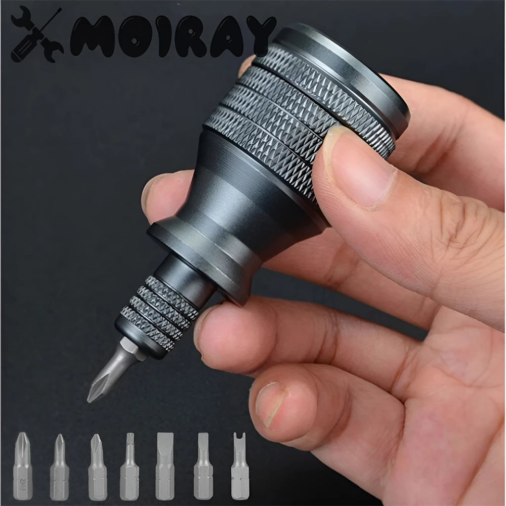 Precision 7 in 1 Mini Screwdriver Titanium Screwdriver 1/4 Inch Magnetic Phillips Torx Screw Driver Bit Kit Home Repair Tool - ToolFlx