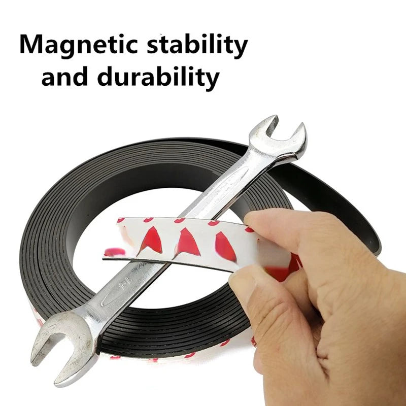 Strong Flexible Magnet Strip Self Adhesive Magnetic Tape Rubber Magnet Tape Lenght 39.37inch