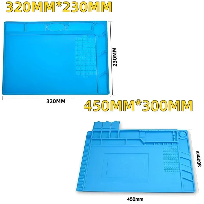 Repair Pad Insulation Heat-Resistant Soldering Station Silicon Soldering Mat Work Pad Desk Platform for BGA Soldering Station