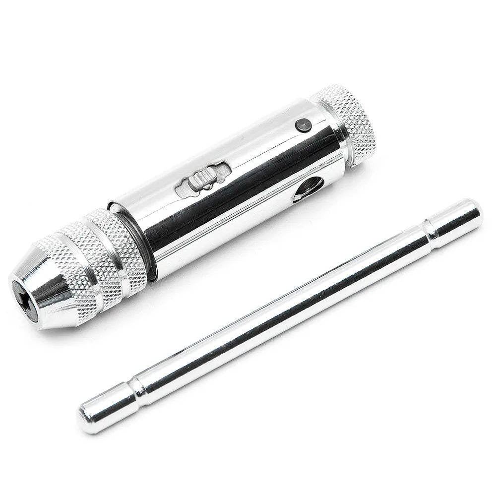 Adjustable M3-8 M5-12 T-Handle Ratchet Tap Wrench Tap Screw Holder Male Thread Metric Plug Mechanical Workshop Tools Hand Tool