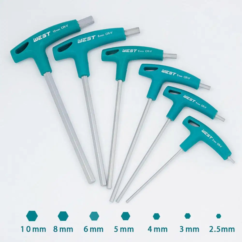 T-Handle Hex Allen Key Screws Screwdriver Driver Tool Hex Wrench 2mm/2.5mm/3mm/4mm/5mm/6mm/8mm/10mm T-Handle Spanner Allen keys