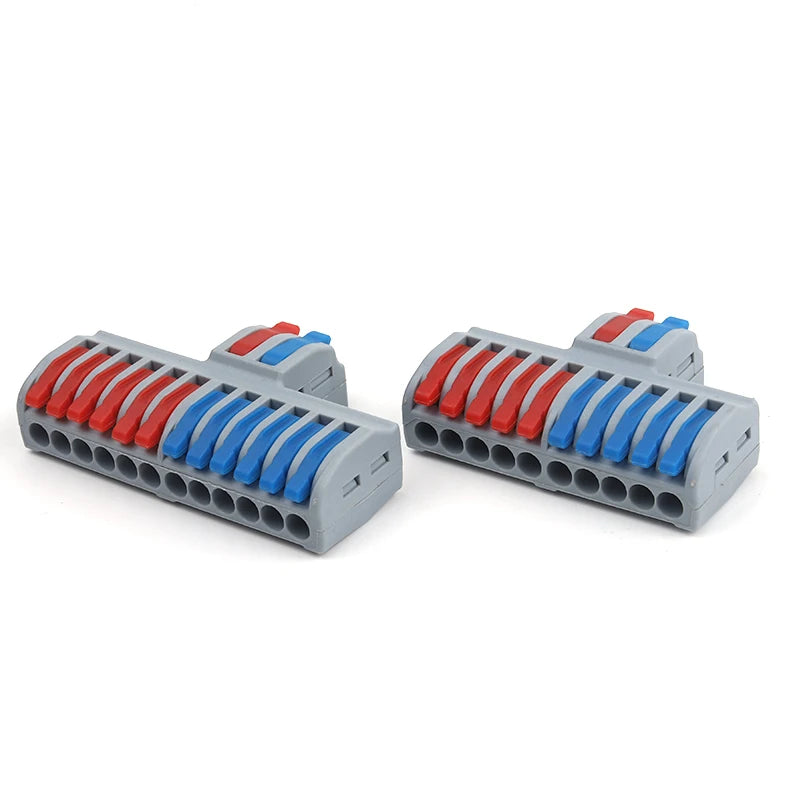 Quick Electrical Connectors Universal Compact Push-in Conductor SPL Splitter Wiring Cable Connector Butt Terminal Block AWG28-12