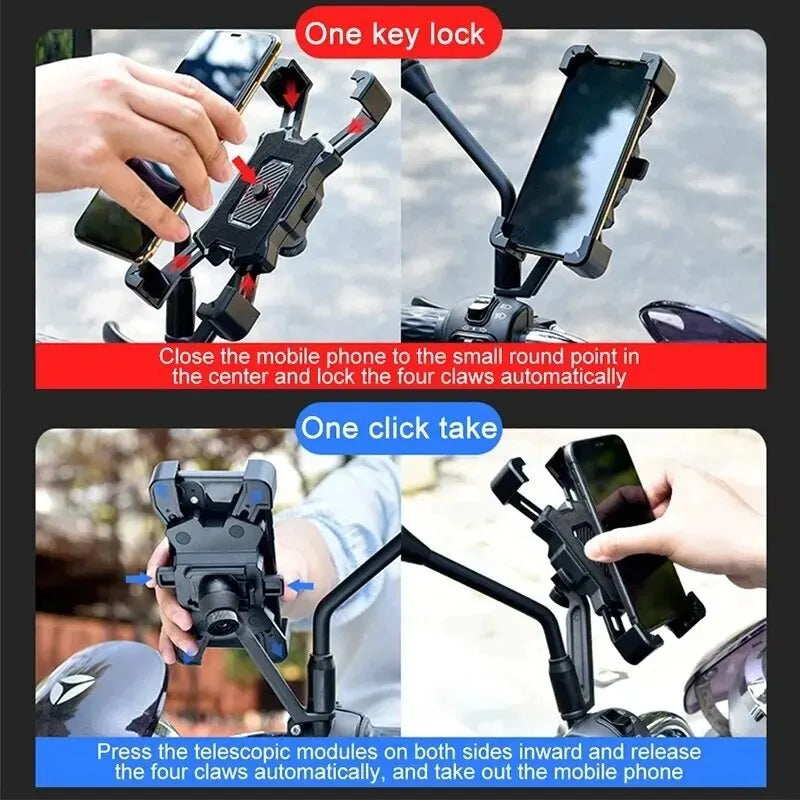 360° Rotatable Electric Bicycle Phone Holder for iPhone Xiaomi Riding MTB Bike Moto Motorcycle Stand Bracket Non-slip Cycling - ToolFlx