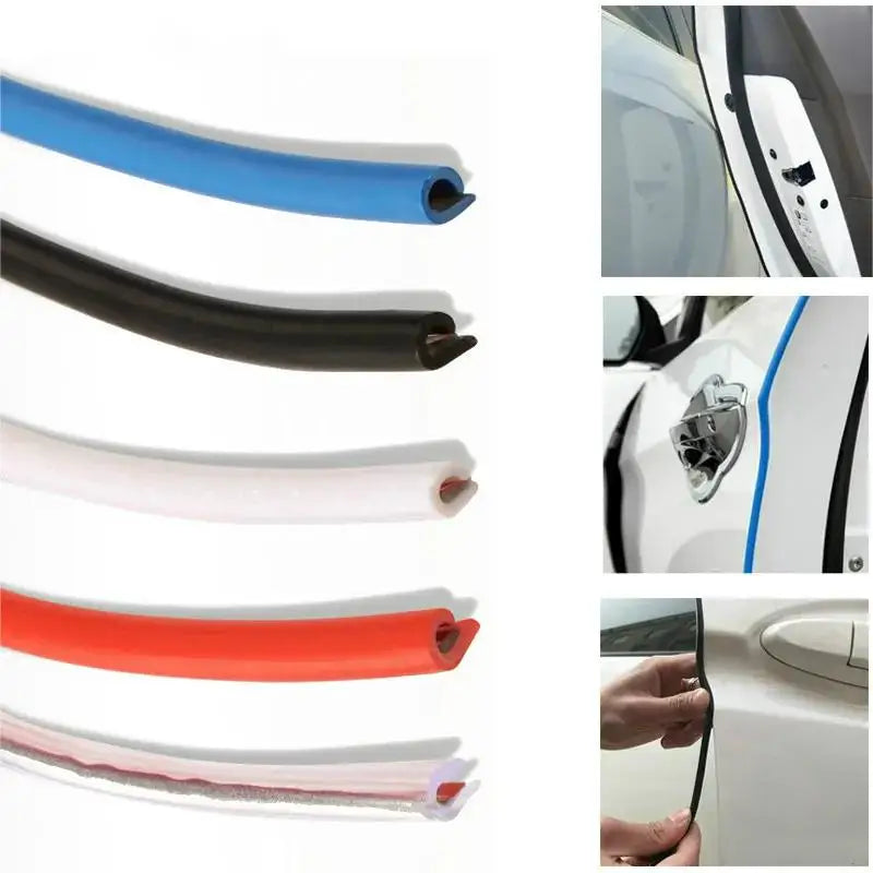 2M/5M Car Door Protector Rubber Anti-Scratch Seal Protector Car Door Soundproof And Guard Strip Door Bottom Anti-collision Strip