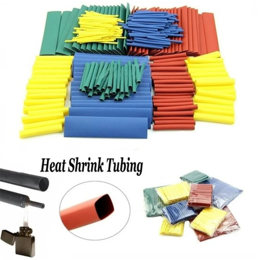 164/328/530 Pcs 2:1 Polyolefin Shrinking Assorted Heat Shrink Tube Wrap Wire Cable Insulated Sleeving Tubing Set