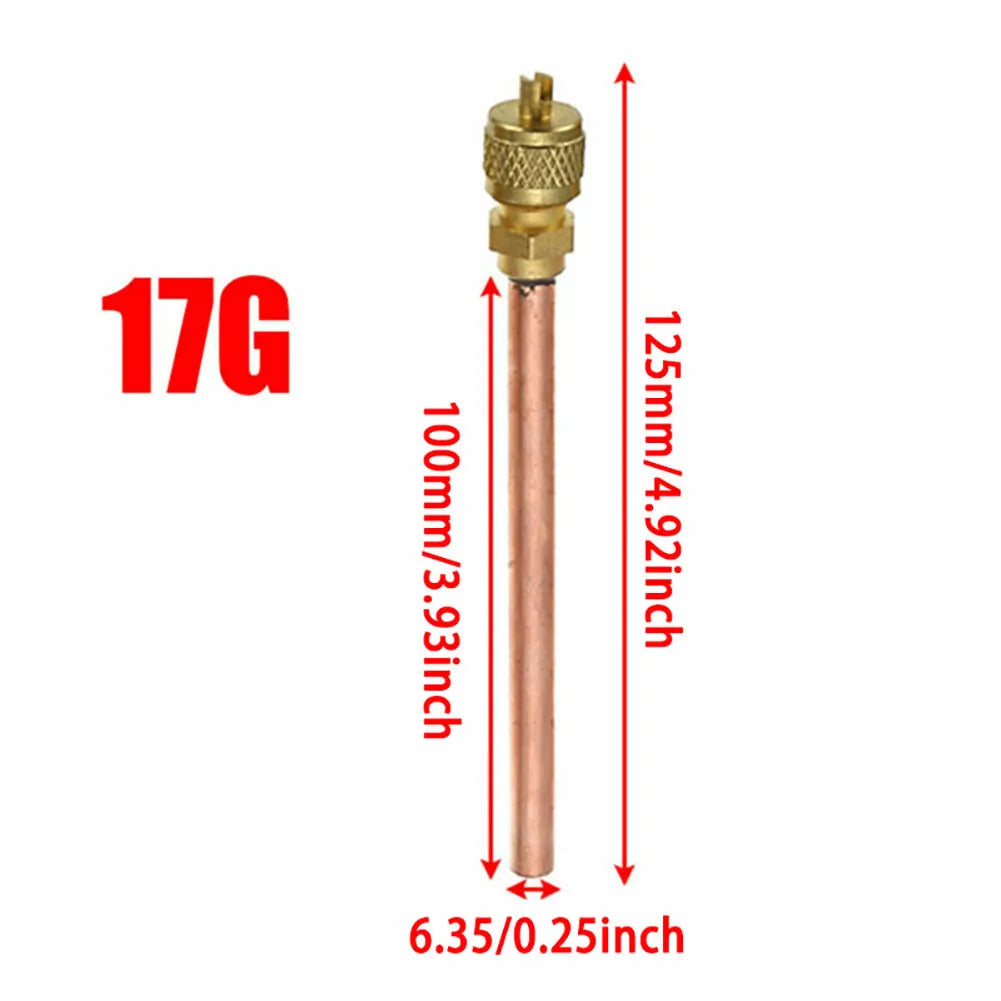 5PCS/Set Garden Air Conditioner Refrigeration 125mm Accessories Valves Copper Tube Filling Parts 3.4 Mpa Home DIY Power Tool