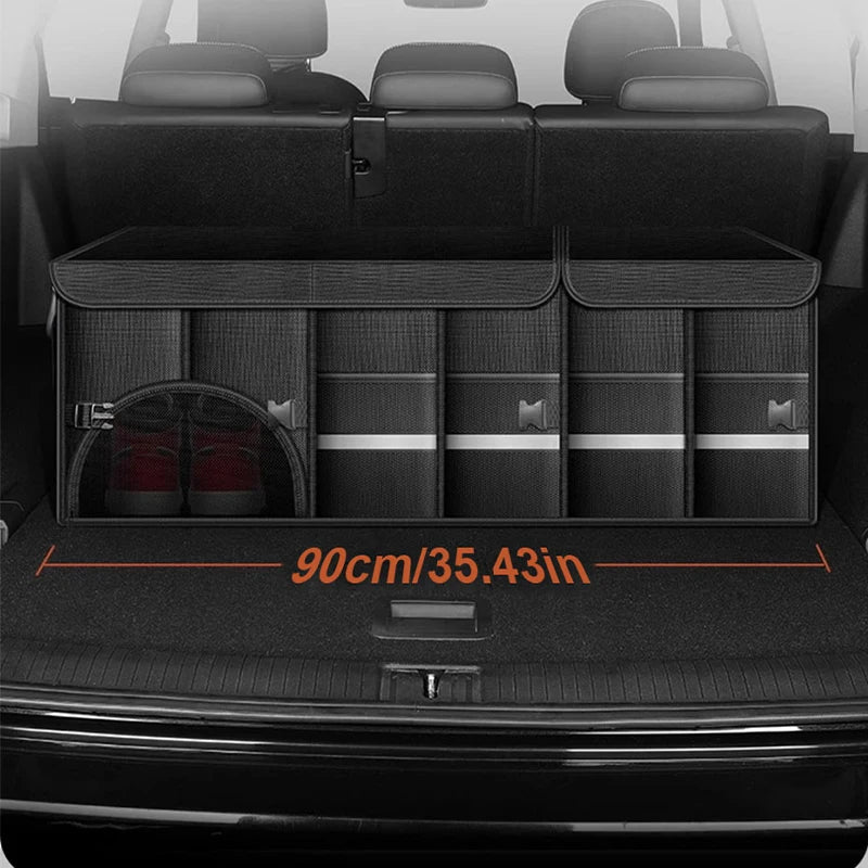 SEAMETAL Large Capacity Car Trunk Organizer 36L/72L/110L Foldable Car Storage Box Waterproof Storage Bag for Fishing Camping