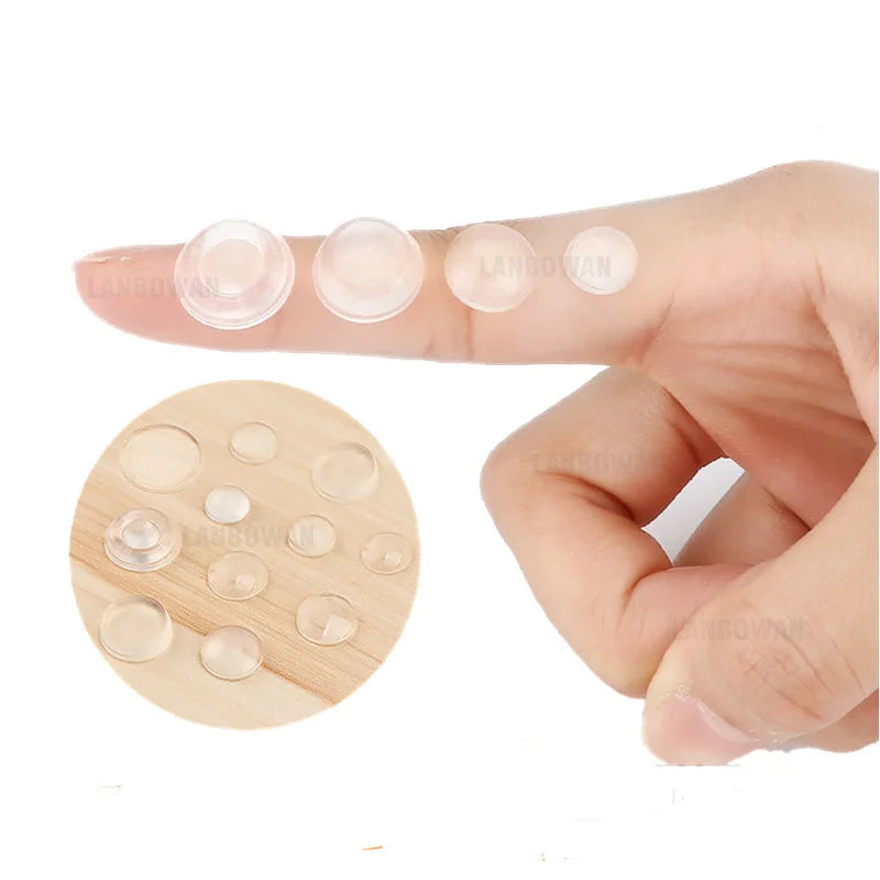 Strong Self-Adhesive Clear Door Stopper Rubber Damper Buffer Cabinet Bumpers Furniture Dots Cushion Protective Pads Tiny Bumpons