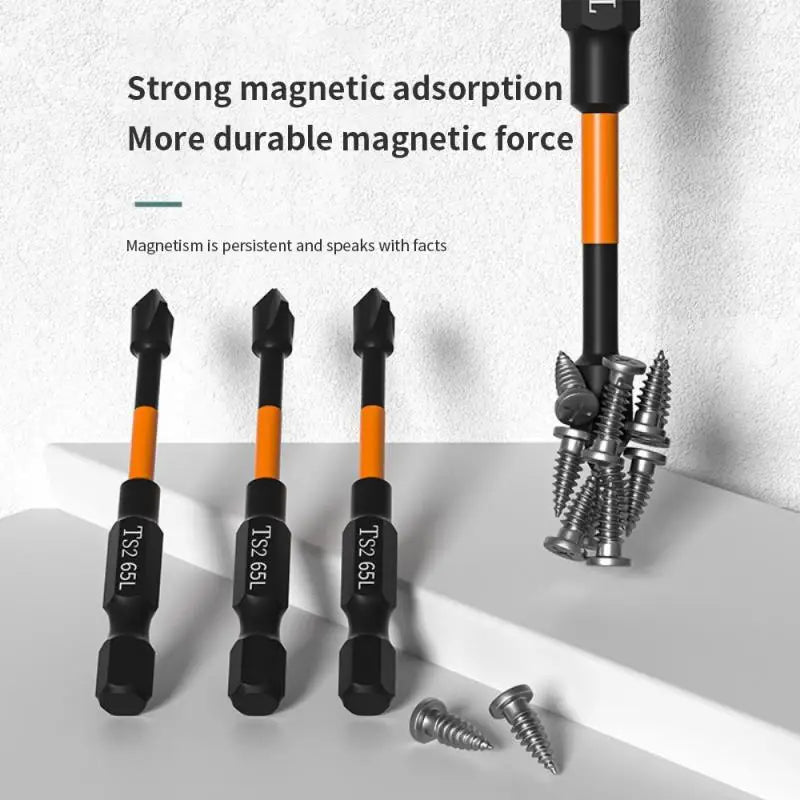 PH2 Magnetic Cross Bit Set Phillips Impact Batch Head Hardness Screwdriver Bit Screw Driver Accessories Househood Hand Tools