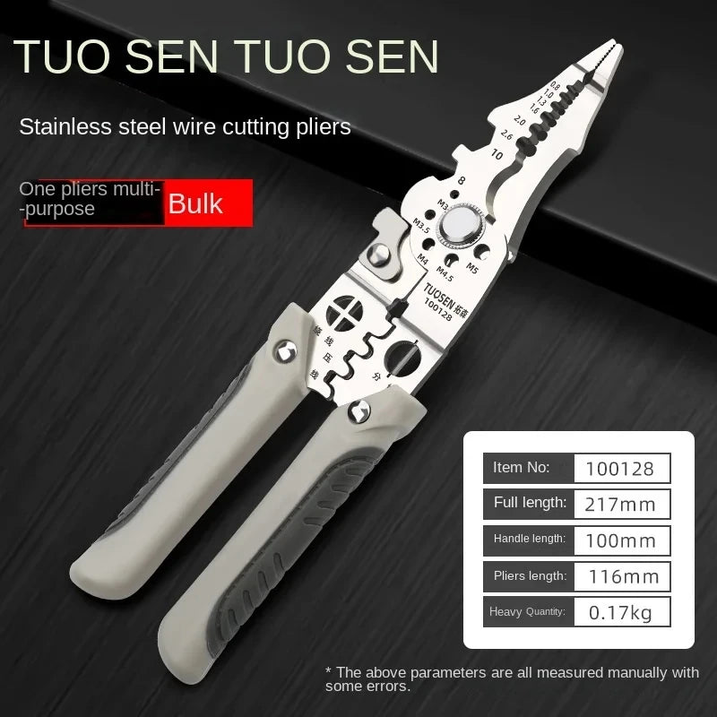 Multi Functional Electrician Pliers For Wire Splitting And Stripping, Specialized For Electricians