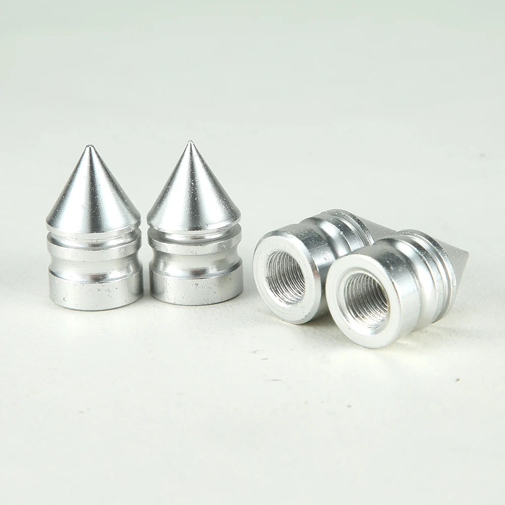 4pcs Car Tire Valve Cap Grenade Aluminum Tyre Valve Stem Cover Air Dust Cap Tire Valve Truck Bike Wheel Rim Valve Stem Cap