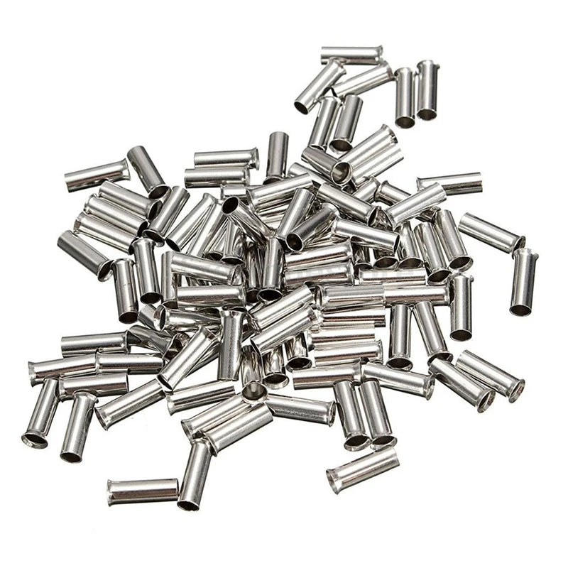 600Pcs Tin-coated Copper Uninsulated Crimp Terminal 0.5mm2-6.0mm2 Bootlace Ferrules Cord End Electrical Wire Cable Connector