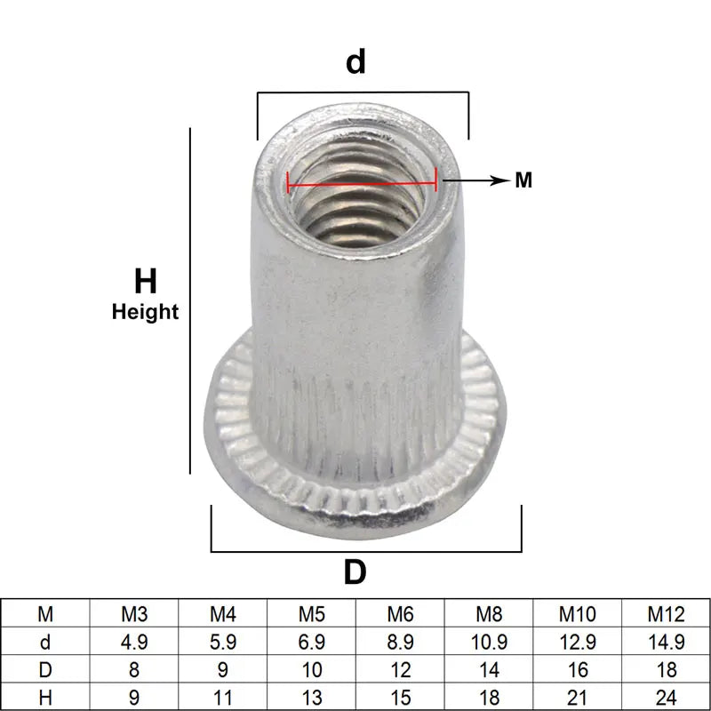 HIFESON Hand Rivet Nut Tool Head Manual Riveter Electric Riveting Adapter Simple installation For M3 M4 M5 M6 M8 M10