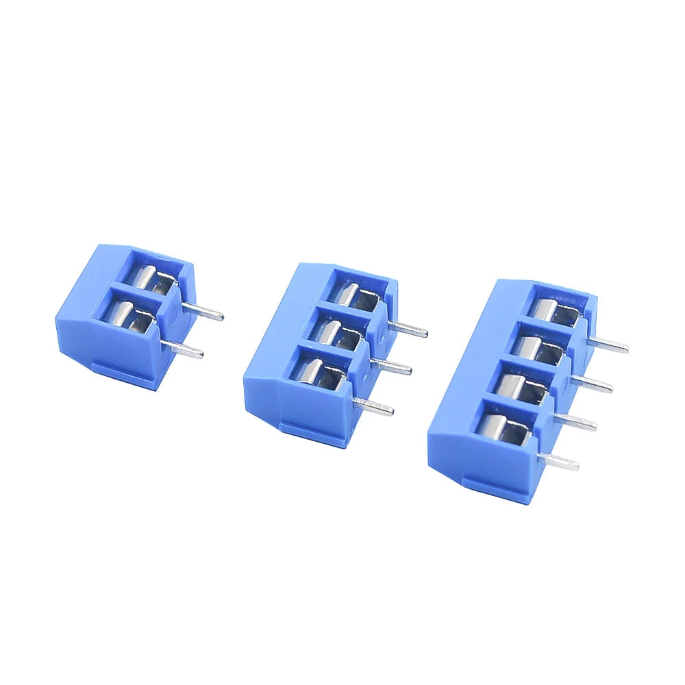 10/50PCS PCB Terminal Block Connector Pitch 5.0mm KF301 Straight Pin 2P 3P Screw PCB Terminal Blocks Connector Assortment Kit