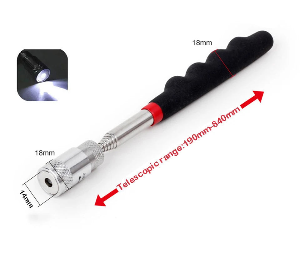 Magnetic Pickup Tool Telescopic Adjustable Magnetic Pick-Up Tool Grip Extendable Magnet Stick Handy Tool for Picking Up Nut Bolt - ToolFlx