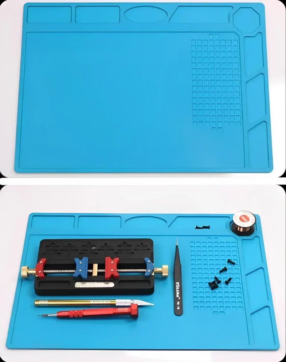 Repair Pad Insulation Heat-Resistant Soldering Station Silicon Soldering Mat Work Pad Desk Platform for BGA Soldering Station