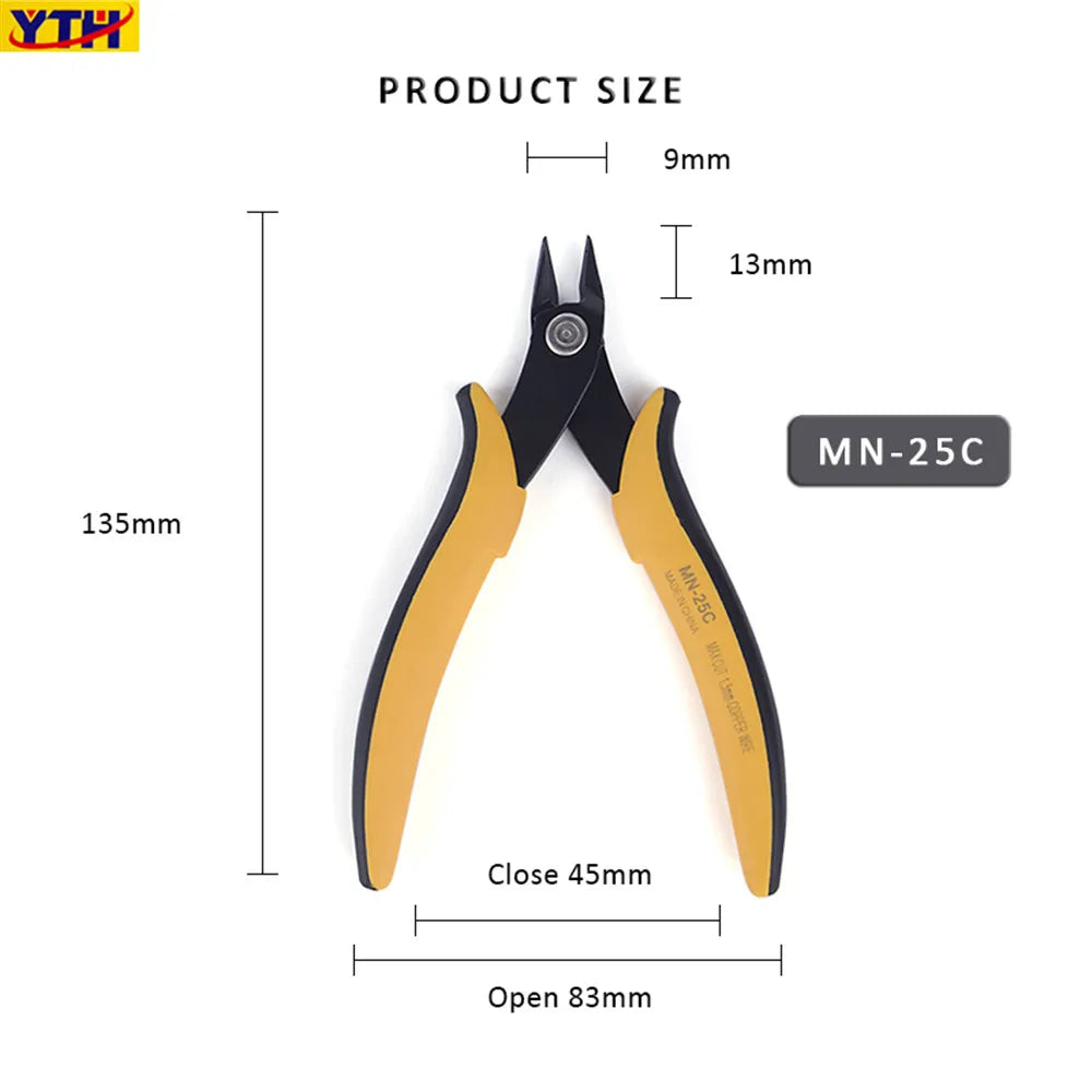 Mini coupe-fil multi-styles, pince diagonale, petit coupe-fil, pince électronique, fils, poignée en caoutchouc isolante, modèle d'outils à main, bricolage 