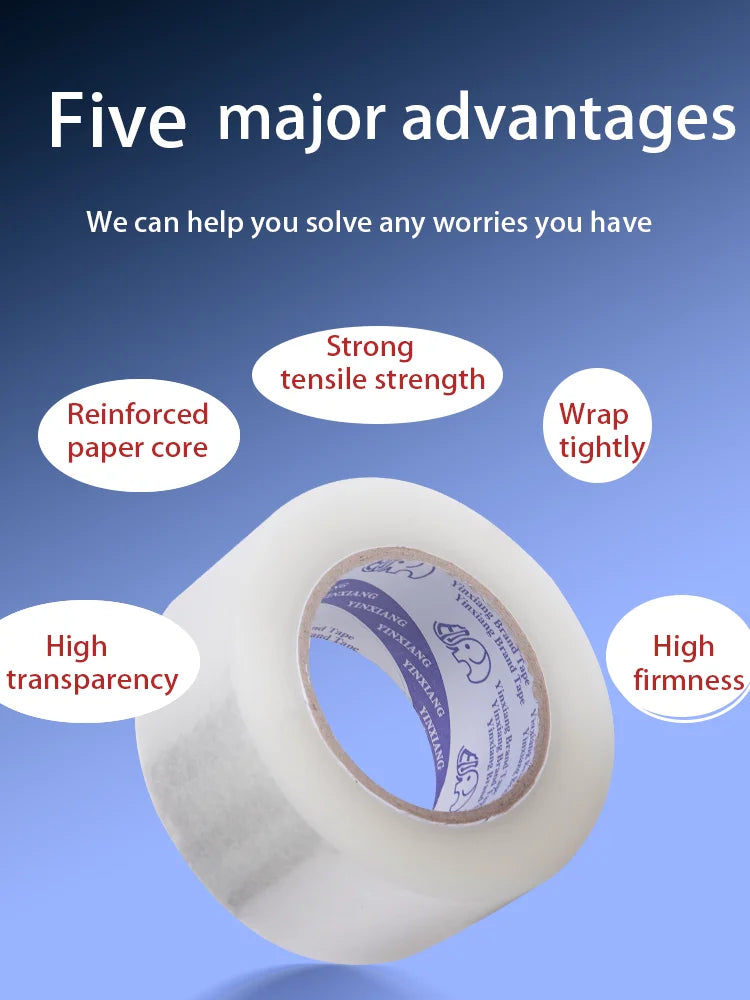 5 rolls of clear packaging tape, heavy duty packaging tape for shipping packaging mobile sealing, 45 yards per roll