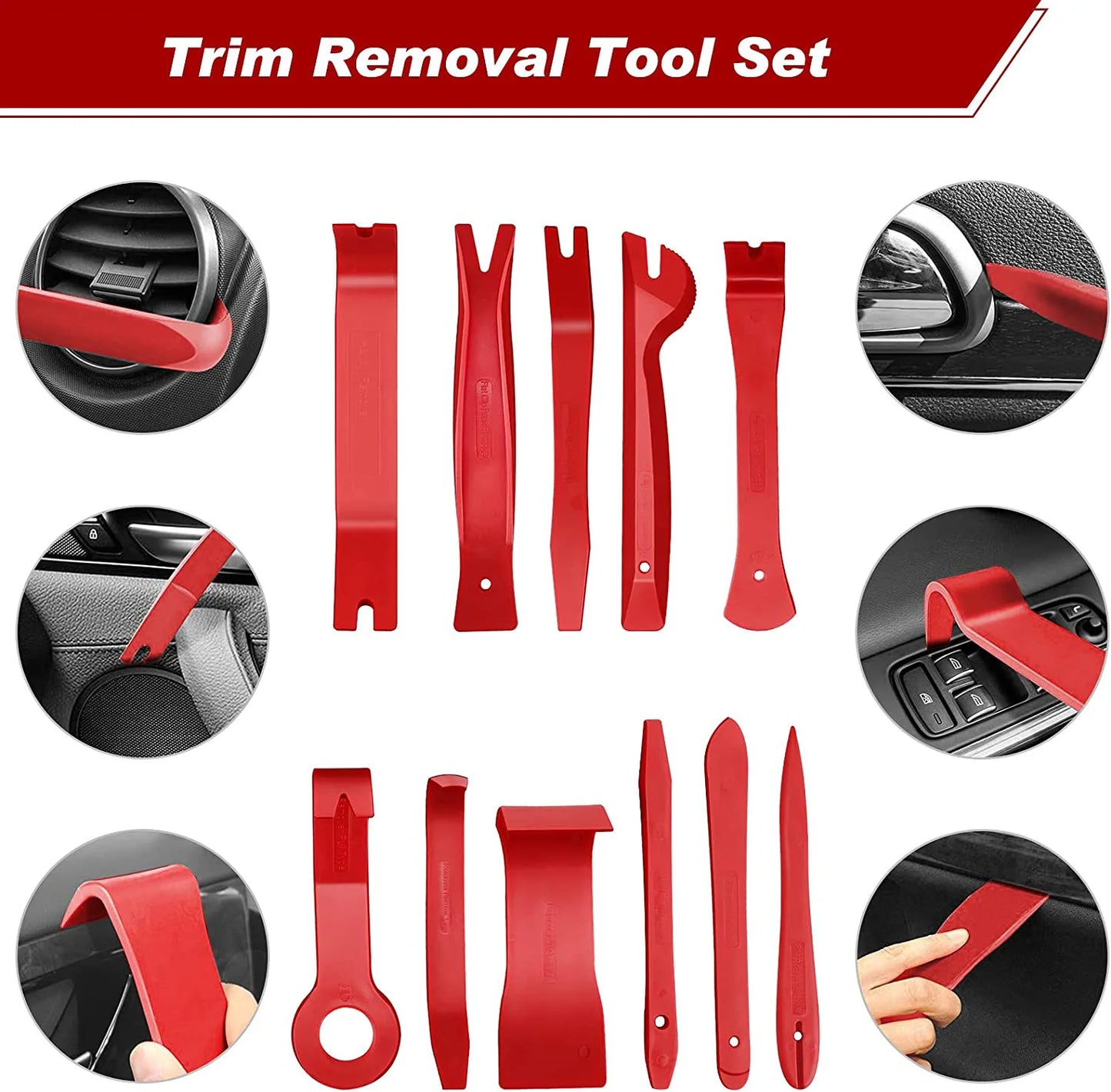 Auto Interior Disassembly Kit Car Plastic Trim Removal Tool Car Clips Puller Diy Panel Tools For Auto Trim Puller Set - ToolFlx