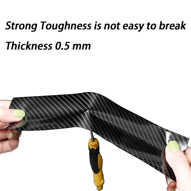 DIY Nano 3D Carbon Fiber Car Sticker Threshold Protection Strip Bumper Tape Motorcycle And Bicycle Waterproof