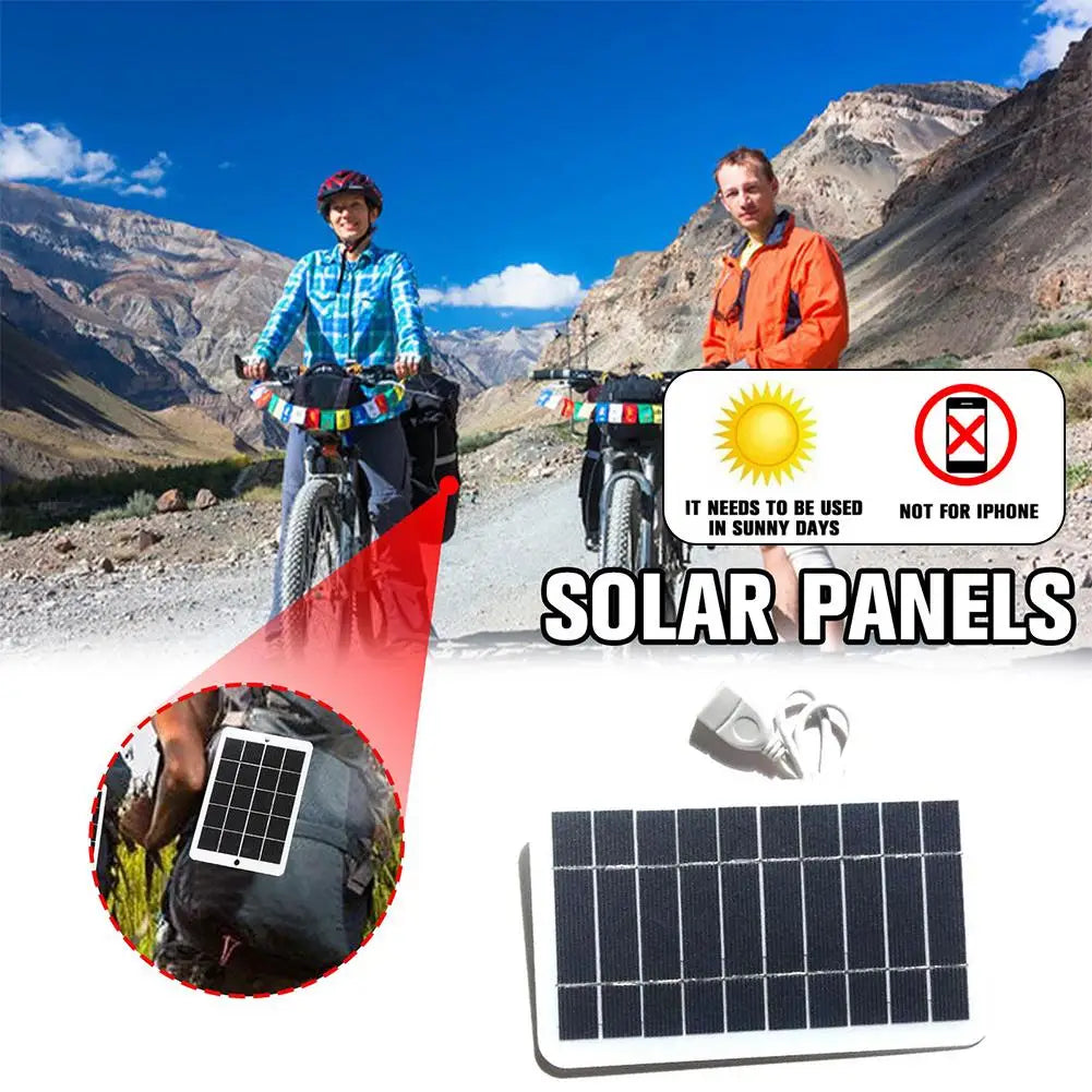 Tragbares Solarpanel, 5 V, 2 W, Solarplatte mit USB-sicherer Ladung, stabilisierendes Batterieladegerät für Power Bank, Telefon, Outdoor, Camping, Zuhause 