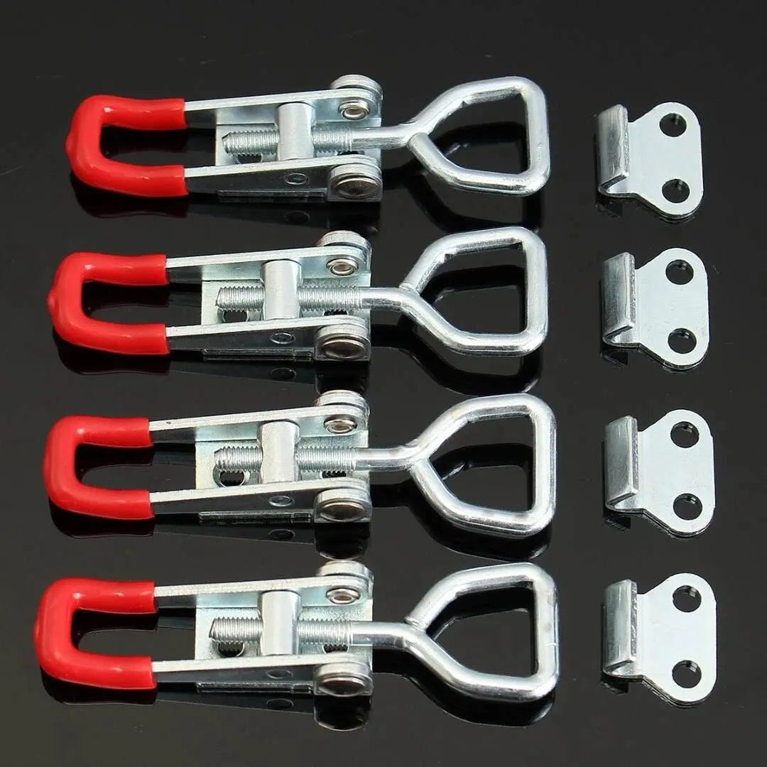 2/5pcs Adjustable Toggle Clamp Latch Heavy Duty Toggle Latches Holding Capacity Pull Latch Clamp For Smoker Lid Jig Tool Box Cas