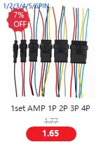 Aktion! 10er-Set 2-poliger wasserdichter elektrischer Kabelstecker 1,5 mm Klemmen 2-poliger HID-Stecker Auto-Xenon-Lampenstecker 