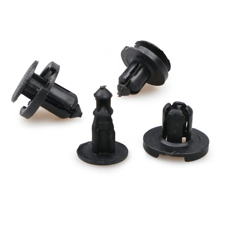 10/20/50pcs 8mm Diameter 8mm Black Vehicle Car Bumper Door Panel Fender Liner Clips Retainer Plastic Auto Fasteners Rivets Clips - ToolFlx