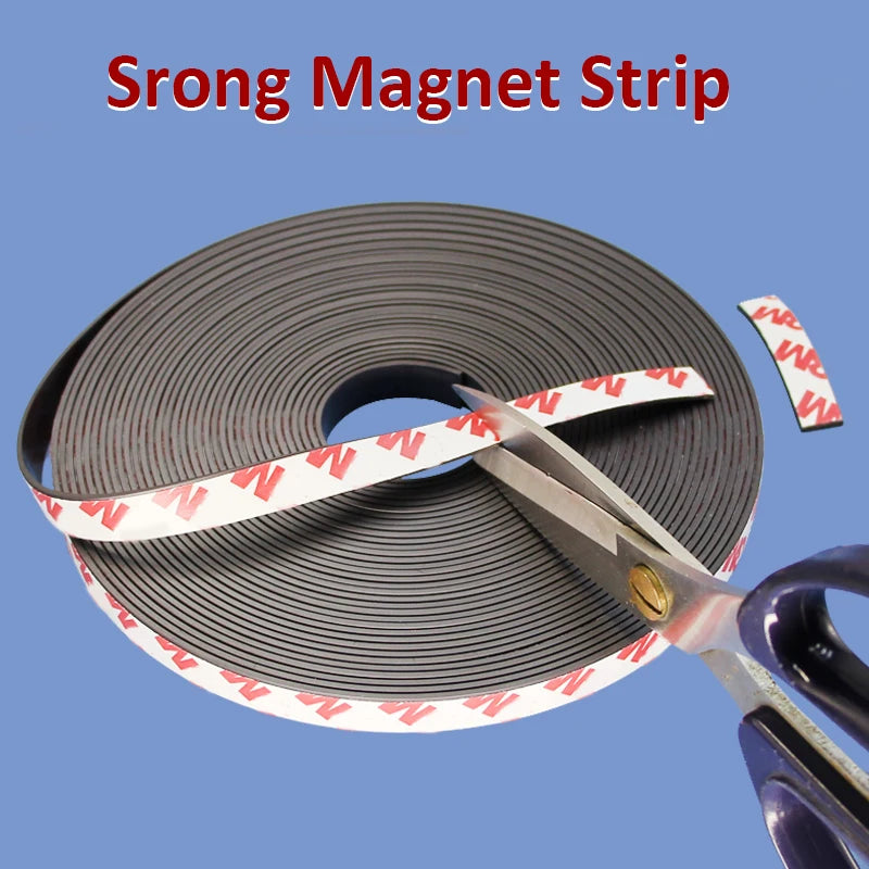 Strong Flexible Magnet Strip Self Adhesive Magnetic Tape Rubber Magnet Tape Lenght 39.37inch