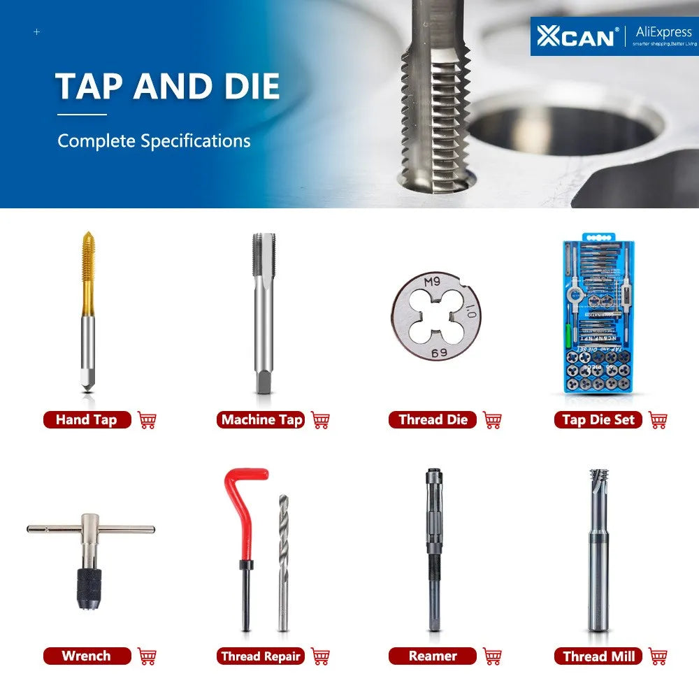XCAN Gewindebohrer UNC UNEF UNF Maschinengewindebohrer Rechtsgewindebohrer für Formenbearbeitung Gewindebohrwerkzeuge TPI 1/4 5/16 3/8 1/2 