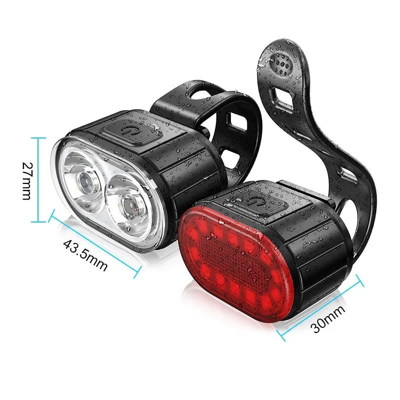 Radfahren Fahrrad Vorne Hinten Licht Set Bike USB Ladung Scheinwerfer Licht MTB Wasserdichte Rücklicht LED Laterne Fahrrad Teile 