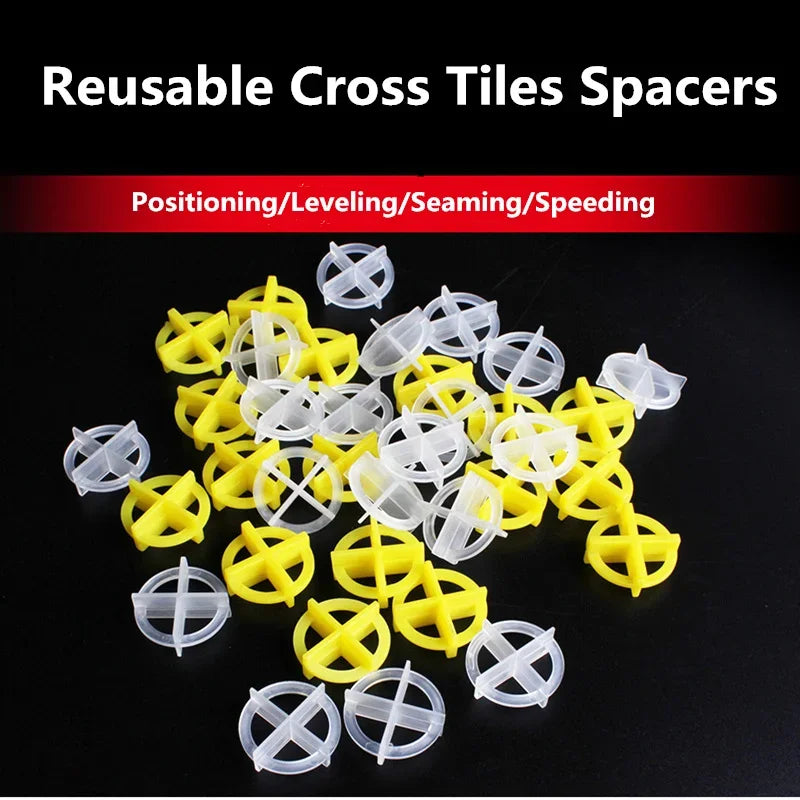 100pcs Porcelain Tile Spacers Clips Wedge Ceramic Leveling System for Floor Wall Tile Gap Leveling System Construction Tools