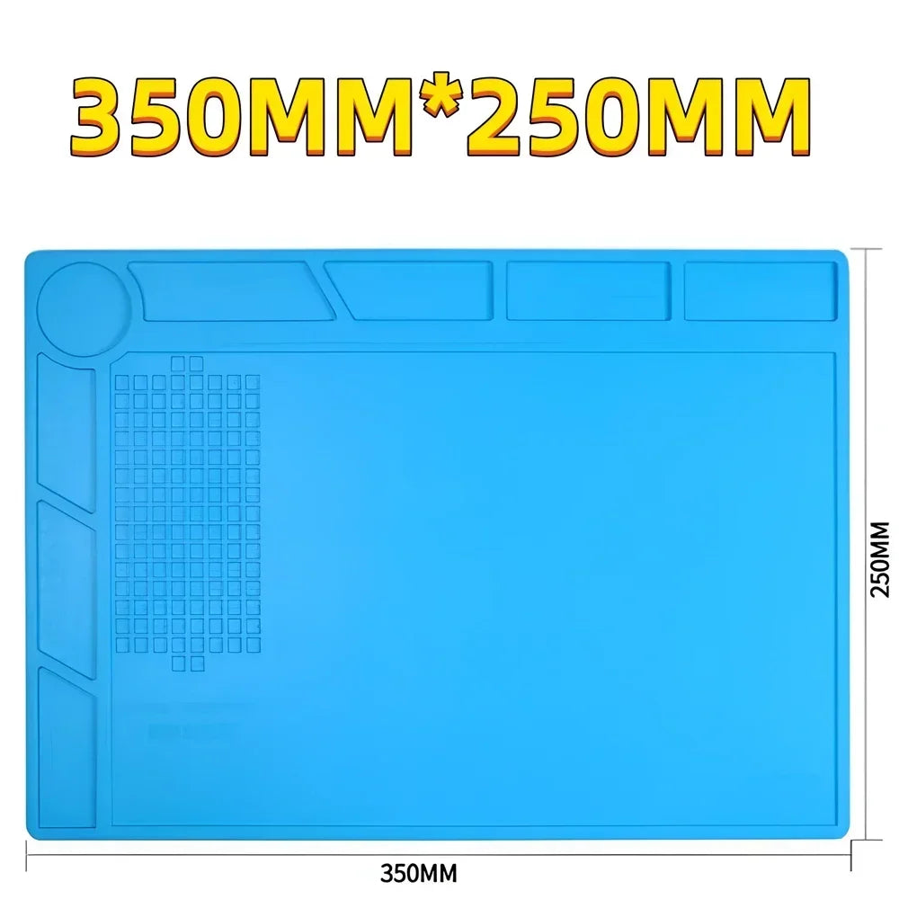 Repair Pad Insulation Heat-Resistant Soldering Station Silicon Soldering Mat Work Pad Desk Platform for BGA Soldering Station