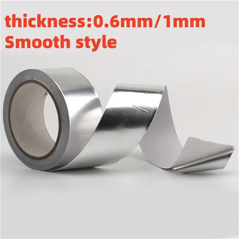 High Temperature Resistance Aluminum Foil Tape Kitchen Pipe Repair Tape Adhesive Sealing Foil Heat Insulation Leak Proof Tape