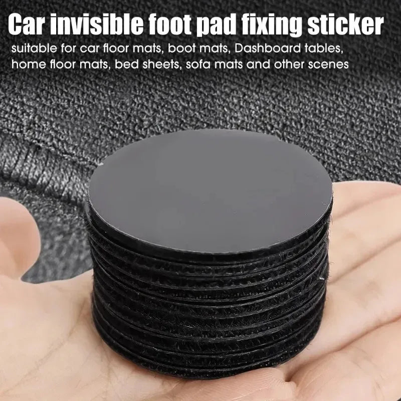 60/2pcs Carpet Fixing Stickers Double Faced High Adhesive Car Carpet Fixed Patches Home Floor Foot Mats Anti Skid Grip Tapes