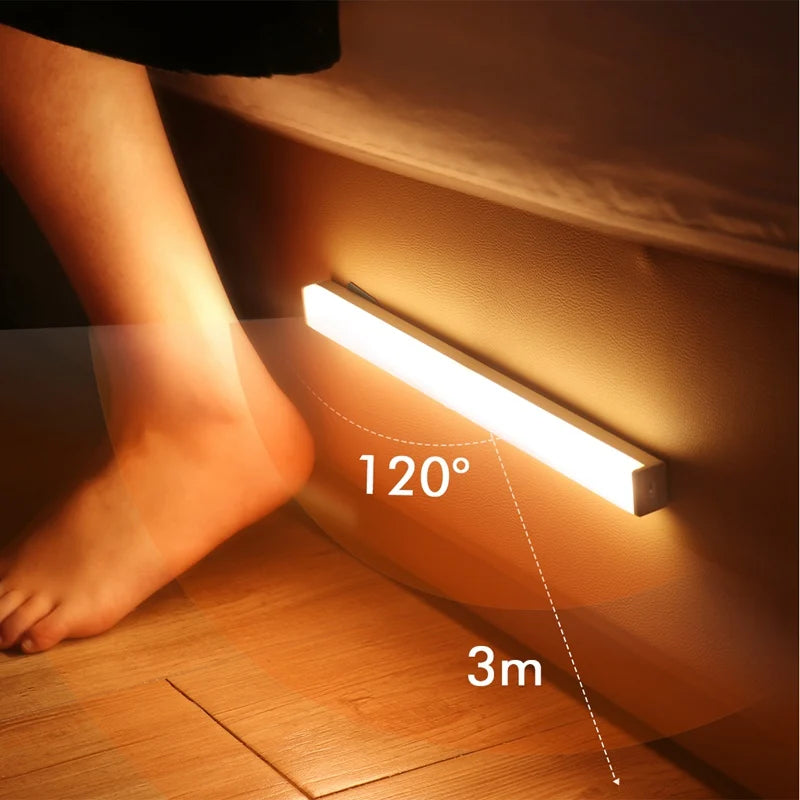 Veilleuse LED sans fil avec détecteur de mouvement, lampe de nuit pour placard, cuisine, chambre à coucher, détecteur de lumière, armoire, escalier, rétroéclairage 