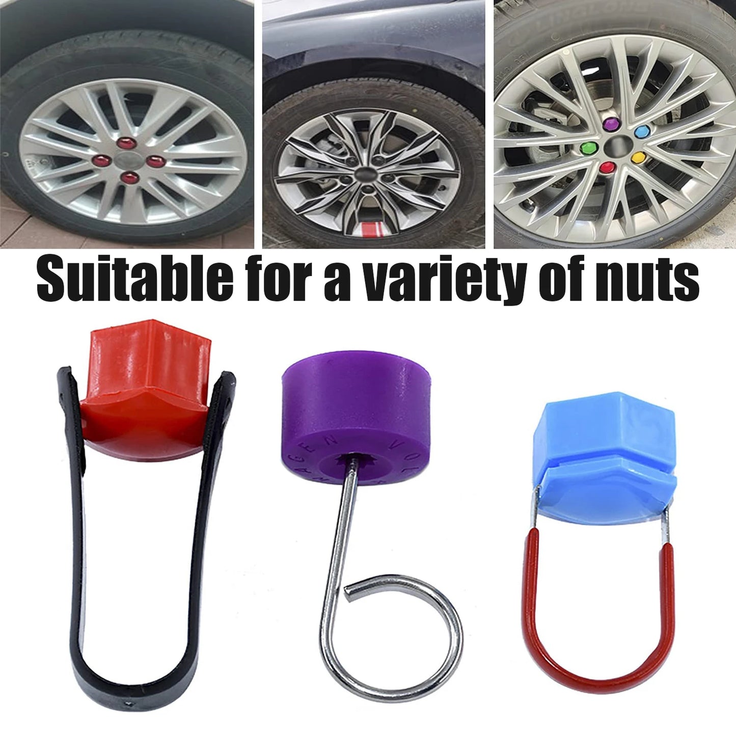 Alloy Wheel Bolt Nut Caps Covers Puller Remover Tool Mini Portable Tweezers Wheel Repairing Tool For Audi For Volkswagen