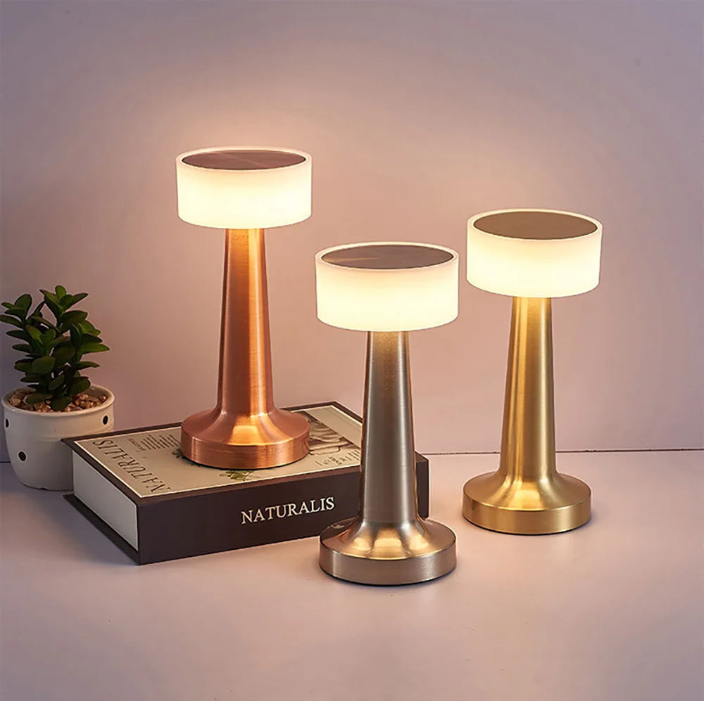 Retro Bar Table Lamp Led Rechargeable Desk Light Room Decor Lampe Camping Luces Bedroom Coffee Decoration Chambre Night Lights