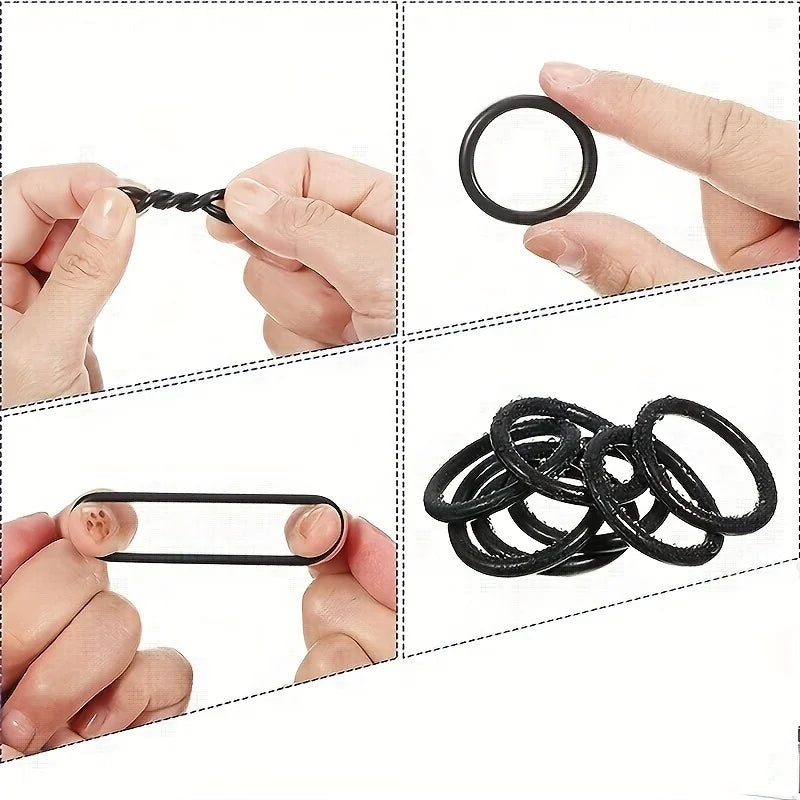 Rubber O Ring Set Gaskets Seal Nitrile Rubber Bands High Pressure O-Rings Repair Kit Sealing Elastic Band O Rubber Rings - ToolFlx