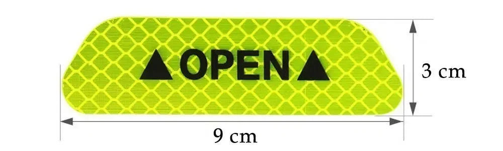 4PCS Reflective Car Door Sticker Safety Opening Warning Reflector Tape Decal Car Accessories Exterior Interior Reflector Sticker