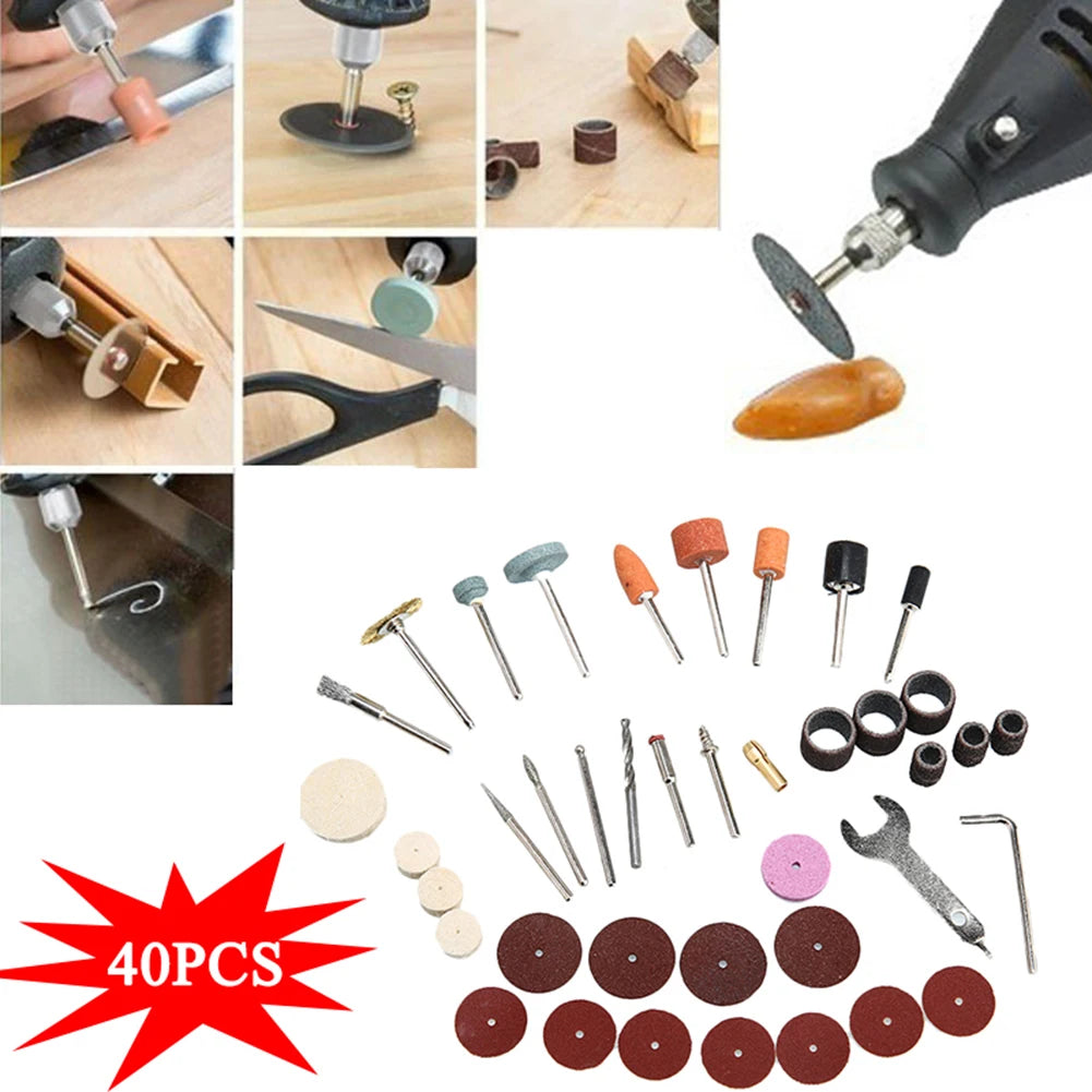 40--252Pcs Mini Electric Drill Multi Rotary Tool Accessories Set Grinding Polishing Rotating Polishing Kits For Dremel Accessory