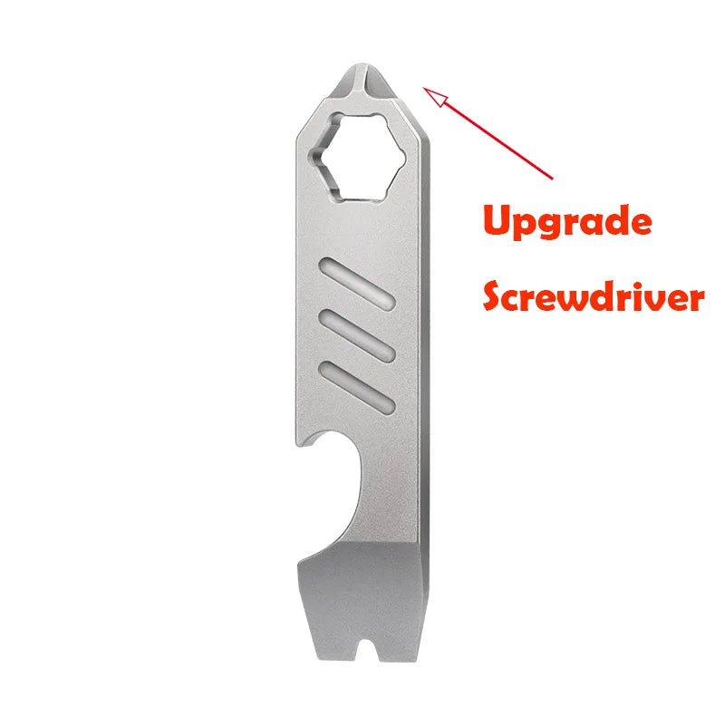 TC4 Titanium Alloy Pry Bar Mini Crowbar EDC Multifunctional Pocket Tool Outdoor Bottle Opener Exquisite Gift