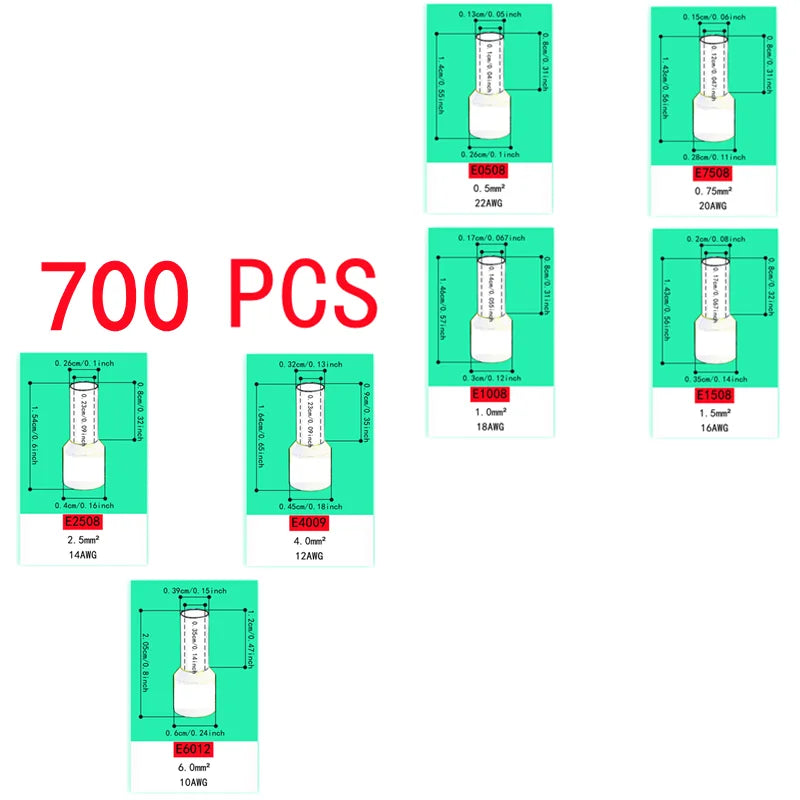 VE Tubular Crimping Terminal,Multiple Crimping Terminal Pliers Combination Set,Electrical Equipment Connector,Crimping Pliers