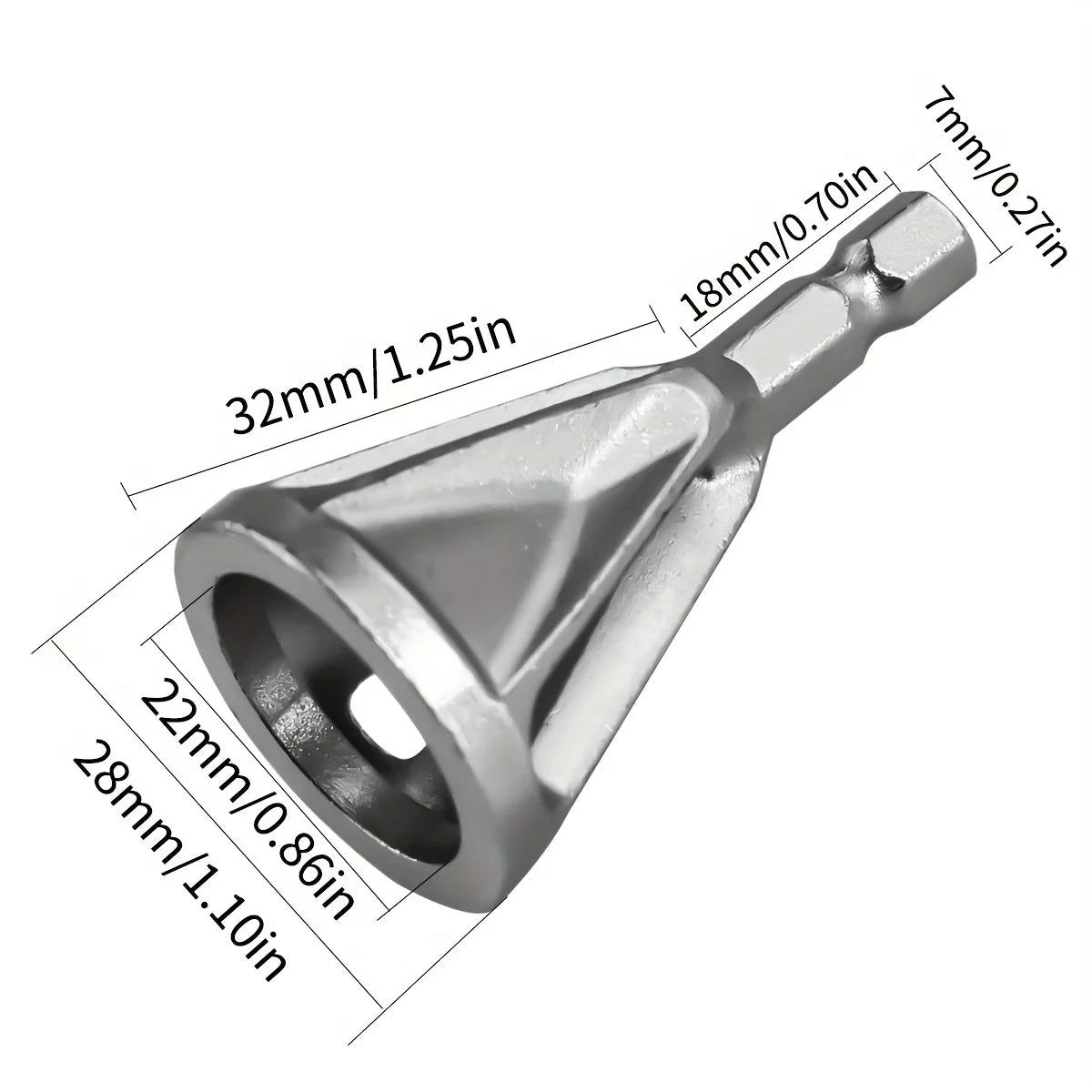 1pc Chamfering Tool, Chuck Drill Tool, Metal Deburring External Chamfering Tool, Grinding Angle Trimming, Suitable For Various C - ToolFlx