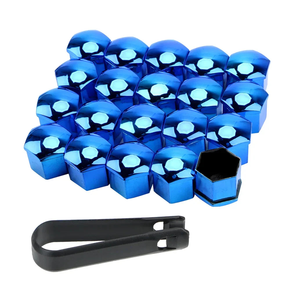 Car Wheel Nut Caps Protection Covers Caps Anti-Rust Auto Hub Screw Cover Car Tyre Nut Bolt Exterior Decoration 19/17mm 20pcs/set