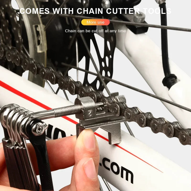 11 in 1 Bicycle Multi Tool Chain Splitter Cutter Multifunction For MTB Mountain Road Bike Wrench Screwdriver Repair Multitool