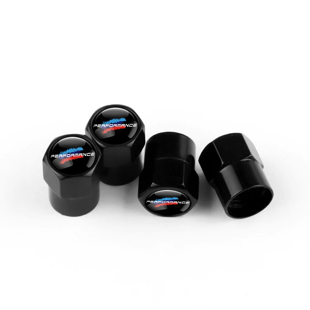 4PCS Car Wheel Tire Valve Caps Tyre Rim Stem Covers Airdust Waterproof For Bmw Performance M E46 E90 E60 F30 F10 E36 G20 E92 E87