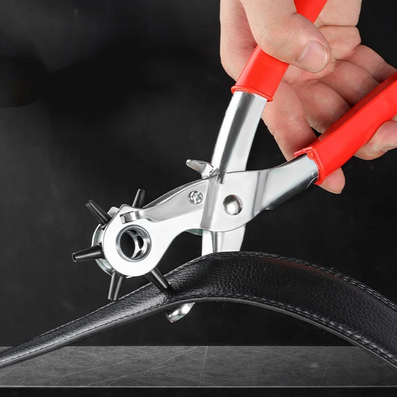 Multi-function Leather Belt Hole Punch Plier Useful Round Hole Punching Machine Watchband Strap Leathercraft Household Hand Tool