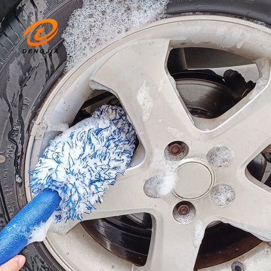 Plush Microfiber Tire Rim Wheel Hub Cleaning Brush Car Beauty Car Wash Brush Maintenance Tools Cleaning Supplies